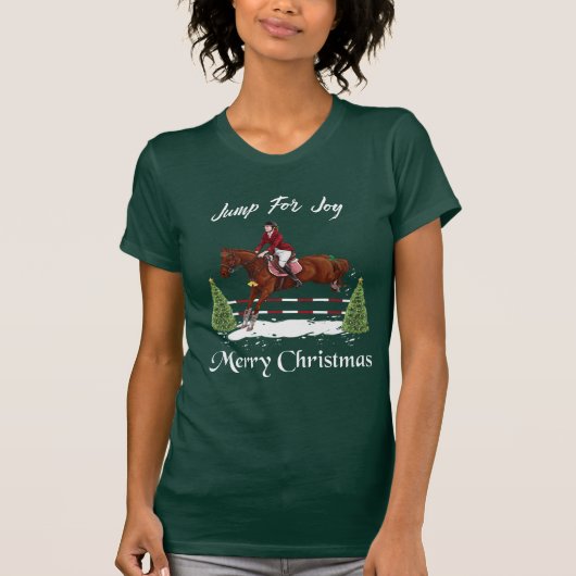 Frohe Weihnachten, englisches springendes T-Shirt (Vorderseite)