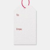 Frohe Weihnachten English Bulldog Reindeer Geschenkanhänger (Rückseite)