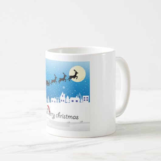 frohe Weihnachten entworfene Tasse (VorderseiteRechts)