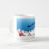 frohe Weihnachten entworfene Tasse (Vorderseite Links)