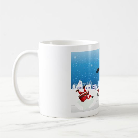 frohe Weihnachten entworfene Tasse (Links)