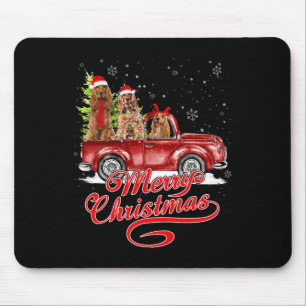 Frohe Weihnachten Er Spaniel Hunde Santa Reindeer Mousepad