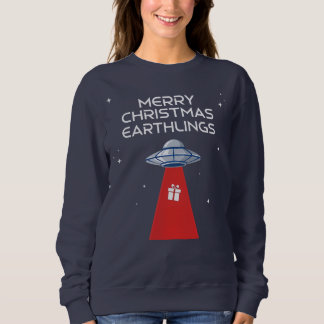 Frohe Weihnachten, Erdlinge, das festliche UFO! Sweatshirt
