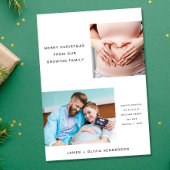 Frohe Weihnachten erwartet wachsende Familie Foto