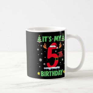 Frohe Weihnachten Es ist mein 5. Geburtstag Weihna Kaffeetasse