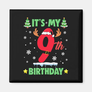 Frohe Weihnachten Es ist mein 9. Geburtstag Weihna Magnet