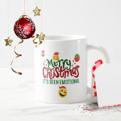 Frohe Weihnachten Es war EMOTIONAL lustig EMOJI Kaffeetasse