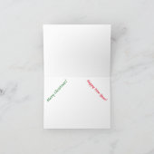 Frohe Weihnachten, Esel-Weihnachten Feiertagskarte (Innenseite)