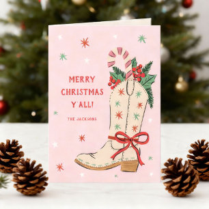 Frohe Weihnachten euch alle Country Cowboy Stiefel