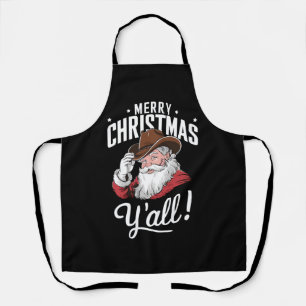 Frohe Weihnachten Euch alle Country Cowboy Weihnac Schürze