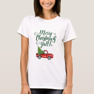 Frohe Weihnachten Euch alle Vintage-LKW Weihnachte T-Shirt
