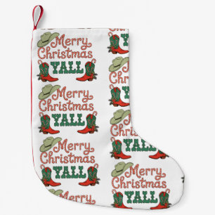 Frohe Weihnachten euch alle Western-Country-Cowboy Kleiner Weihnachtsstrumpf