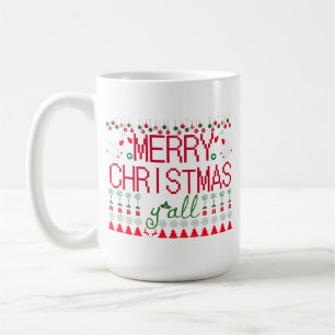 "Frohe Weihnachten Euch Allen" hässlicher Pullover Kaffeetasse