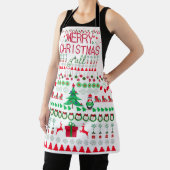 "Frohe Weihnachten Euch Allen" hässlicher Pullover Schürze (InSitu)