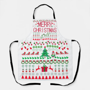 "Frohe Weihnachten Euch Allen" hässlicher Pullover Schürze