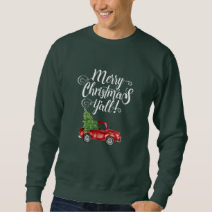 Frohe Weihnachten Euch allen Vintage Rotes Lastwag Sweatshirt