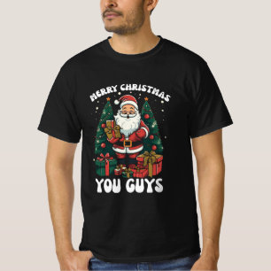 Frohe Weihnachten euch Leute Weihnachtsmann T-Shirt