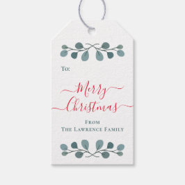 Frohe Weihnachten Eukalyptus Berries Geschenkanhänger