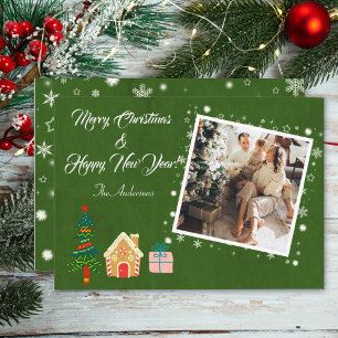 Frohe Weihnachten Evergreen Family Foto