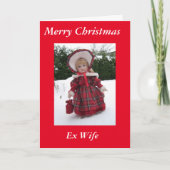 Frohe Weihnachten Ex Ehefrau Karte (Vorderseite)