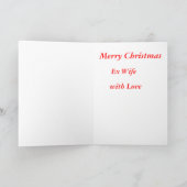 Frohe Weihnachten Ex Ehefrau Karte (Innenseite)