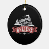 Frohe Weihnachten Express Nordpol Weihnachten Keramik Ornament (Links)