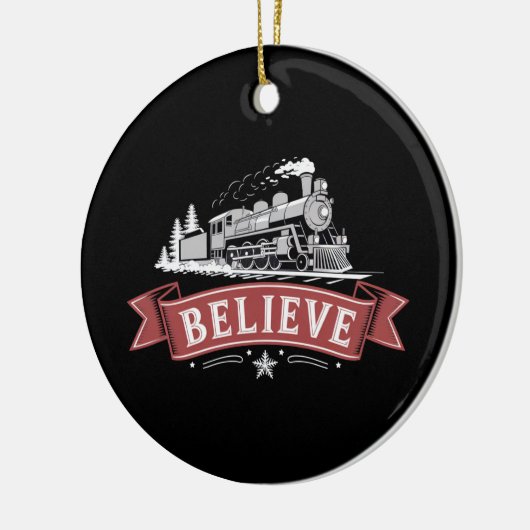 Frohe Weihnachten Express Nordpol Weihnachten Keramik Ornament (Links)