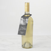 Frohe Weihnachten Extravagant Scroll Typografy Cha Flaschenanhänger (Angewinkelt)