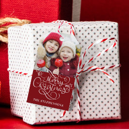 Frohe Weihnachten Extravagante Script Ihre Farbe Geschenkanhänger