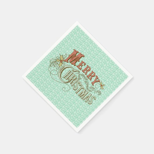 Frohe Weihnachten Extravagante Textgestaltung Serviette (Ecke)