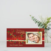 Frohe Weihnachten Extravaganten Urlaub Fotokarten (Stehend Vorderseite)