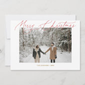 Frohe Weihnachten Extravagantes Script Foto Weihna (Vorderseite)