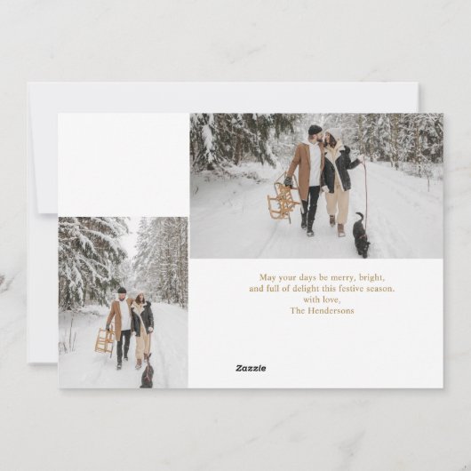 Frohe Weihnachten Extravagantes Script Foto Weihna (Rückseite)