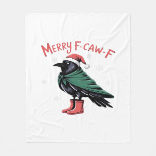 Frohe Weihnachten F Caw F Vintage-Klassiker-Stil Fleecedecke
