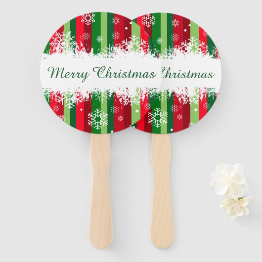 Frohe Weihnachten Fächer (Vorne und Hinten)