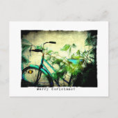 Frohe Weihnachten Fahrrad Postkarte (Vorderseite)