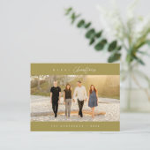 Frohe Weihnachten, familiäres Foto, Modernes Minim Postkarte (Stehend Vorderseite)