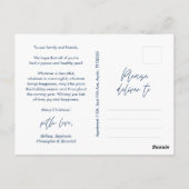 Frohe Weihnachten, familiäres Foto, Modernes Minim Postkarte (Rückseite)