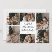 Frohe Weihnachten Familie 6 Foto-Collage (Vorderseite)