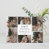 Frohe Weihnachten Familie 6 Foto-Collage (Stehend Vorderseite)