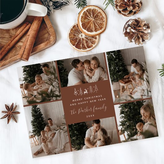 Frohe Weihnachten Familie 6 Foto Collage