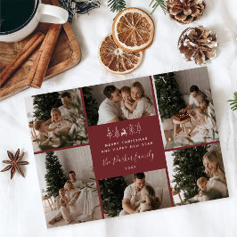 Frohe Weihnachten Familie 6 Foto-Collage