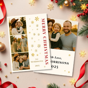 Frohe Weihnachten Familie Foto Elegante Snowflake