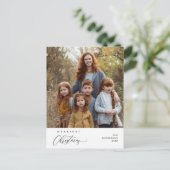 Frohe Weihnachten Familie Foto Gruß Postkarte (Stehend Vorderseite)