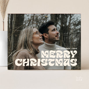Frohe Weihnachten Familie Foto, stilvolle Elegant  Postkarte