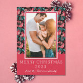 Frohe Weihnachten Familie Foto Winter Birds Berrie