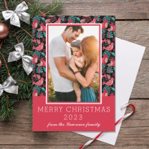 Frohe Weihnachten Familie Foto Winter Birds Berrie