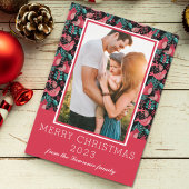 Frohe Weihnachten Familie Foto Winter Birds Berrie