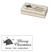 Frohe Weihnachten Familie Name Skript Urlaub Gummistempel (Stempel)