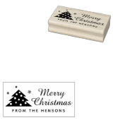 Frohe Weihnachten Familie Name Skript Urlaub Gummistempel (Stempel)